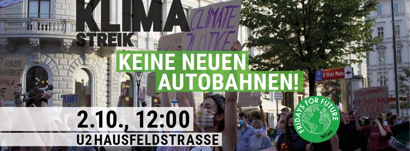 Einladung zum Klimastreik am 2.10.2020